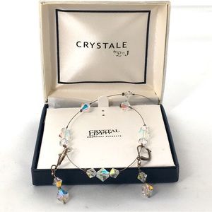 Swarovski AB Crystal Necklace & Earring Set, Crystale by LJ, Vintage IOB